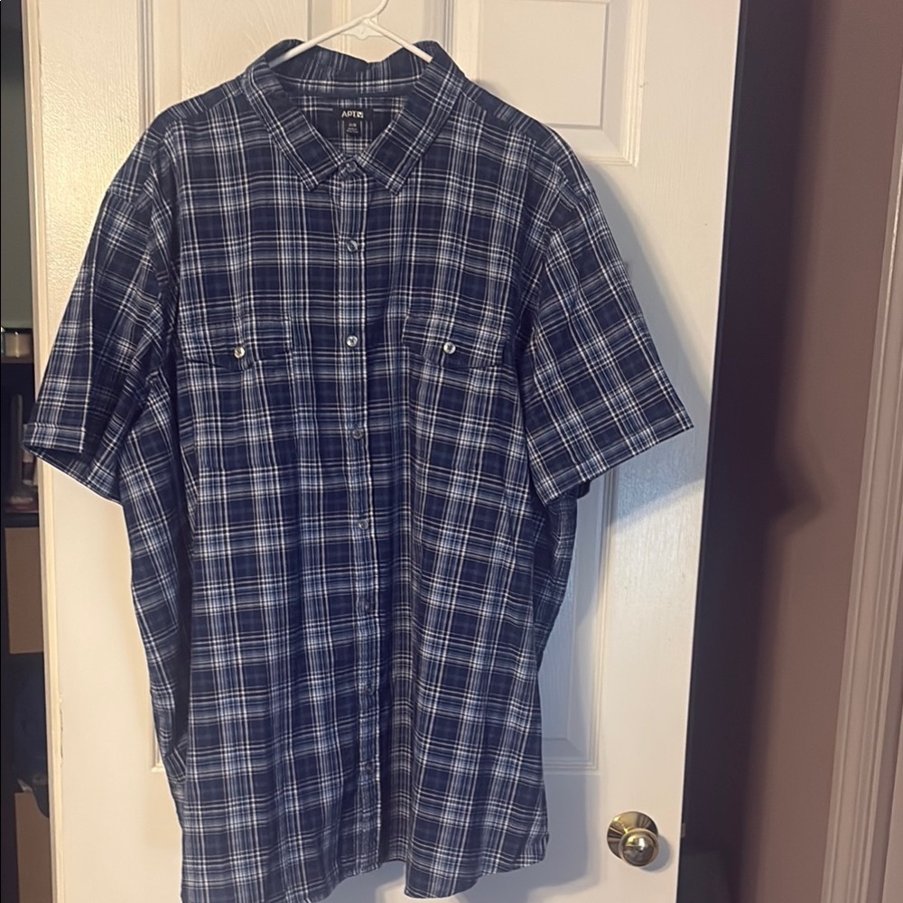 George Blue Casual Button Down Shirt